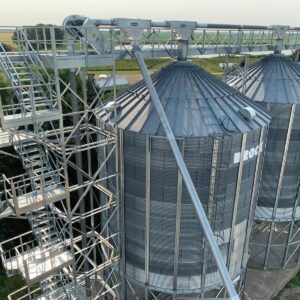 Custom Galvanized Grain Bin Catwalk And Stairs